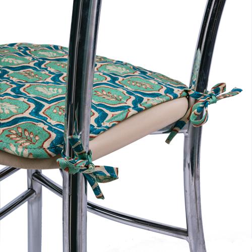 Чехол на стул с завязками 35х38 "Радушная хозяйка (Традиция)", рогожка, 100 % хлопок, "Листья"