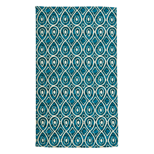 Набор декоративных полотенец 35х60 "Радушная хозяйка (Традиция)" (3 шт.), вафельное полотно, 100% хлопок, "Орнамент синий"