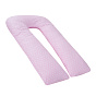 Подушка  для беременных "U-образная" 340х35, "Сердечки розовые"