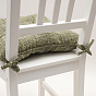 Сидушка на стул с завязками "Радушная хозяйка (Традиция)" 40х40, рогожка, "Зелёный"