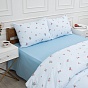 КПБ Simple life, поплин, 100% хлопок, пл. 115 гр./кв.м., "Розалия голубой"