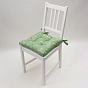 Сидушка на стул с завязками "Радушная хозяйка (Традиция)" 40х40, рогожка, "Ботаника (грин)"