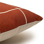 Подушка декоративная с фотопечатью 40х40 см, ткань смесовая, "Клетка терракот"