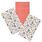 Набор декоративных полотенец (3 шт.) в текстильной вазе "NewYear", рогожка, 100% хлопок, "Ягодки"