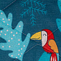 Одеяло-покрывало детское "BabyRelax" леб. пух 100 гр.110х140, бязь, "Тропические птички (синий)"
