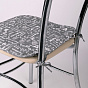 Чехол на стул с завязками 35х38 "Правила кухни", рогожка, 100 % хлопок, "Серый"