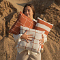 Подушка декоративная с фотопечатью 40х40 см, ткань смесовая, "Клетка терракот"