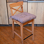 Сидушка на стул с завязками "Радушная хозяйка (Традиция)" 40х40, рогожка, "Горошек мокко"