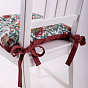 Сидушка на стул с завязками "Радушная хозяйка (Традиция)" 40х40, рогожка, "Дивный сад"