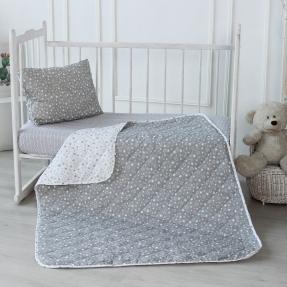 Одеяло-покрывало детское "BabyRelax" леб. пух 100 гр.110х140, бязь, "Звездное небо серый Одеяло-покрывало детское "BabyRelax" леб. пух 100 гр.110х140, бязь, "Звездное небо серый