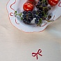 Скатерть Simple Life, саржа, 100% хлопок, "Горошки и бантики красные"