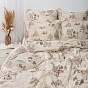 КПБ Simple life "Чистый хлопок", САТИН, 100% хлопок, "Туаль де жуи (коричневый)"