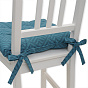 Сидушка на стул с завязками "Радушная хозяйка (Традиция)" 40х40, рогожка, "Ромбы синий"