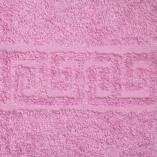 Полотенце махровое гладкокрашеное, 100 % хлопок, пл. 400 гр./кв.м. "Розовый (Pink ledy)"