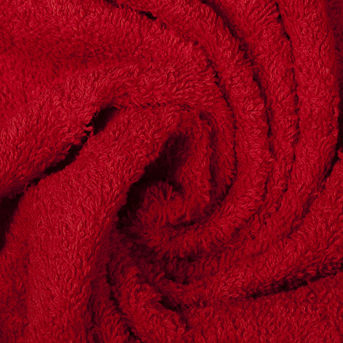 Полотенце махровое гладкокрашеное, 100 % хлопок, пл. 400 гр./кв.м. "Красный (O.High risk red)"