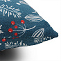 Декоративная подушка "NewYear" 40х40 см, рогожка 100% хлопок, "Шишки синий"